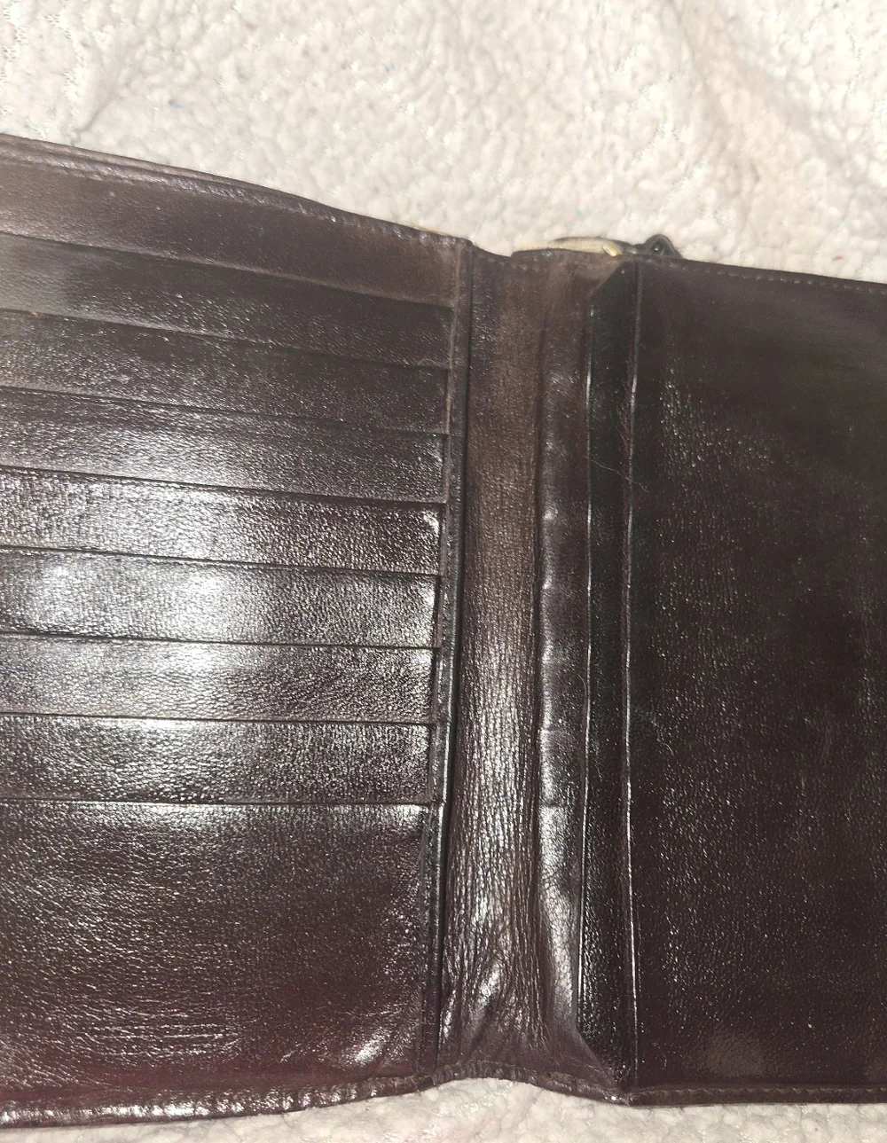 Bottega Veneta Dark Brown Intrecciato Woven Leather Zip Wallet Bifold Authentic